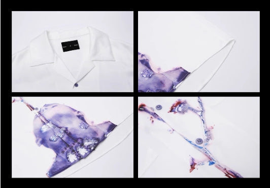 ENTRE-TEMPS PRINTED SATIN SHIRT