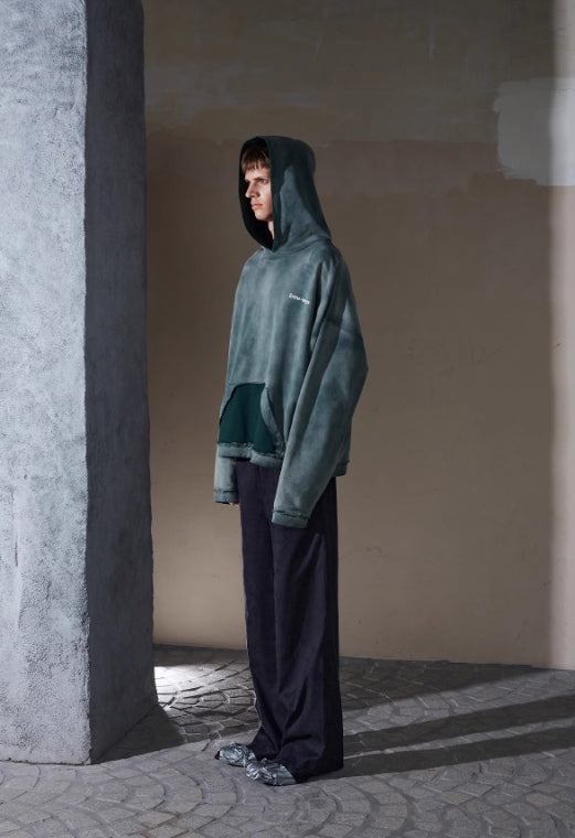 ENTRE-TEMPS PRINTED COTTON-JERSEY HOODIE