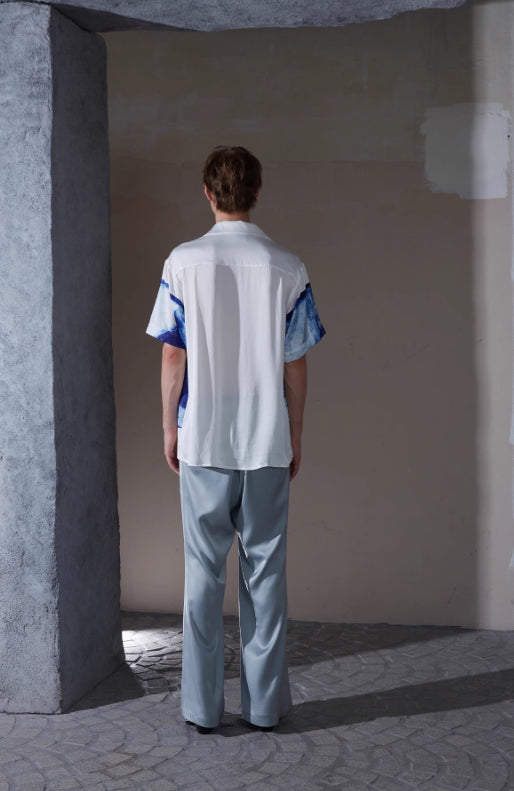 ENTRE-TEMPS PRINTED SATIN SHIRT