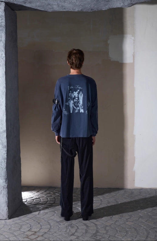 ENTRE-TEMPS PRINTED LONG SLEEVE T-SHIRT