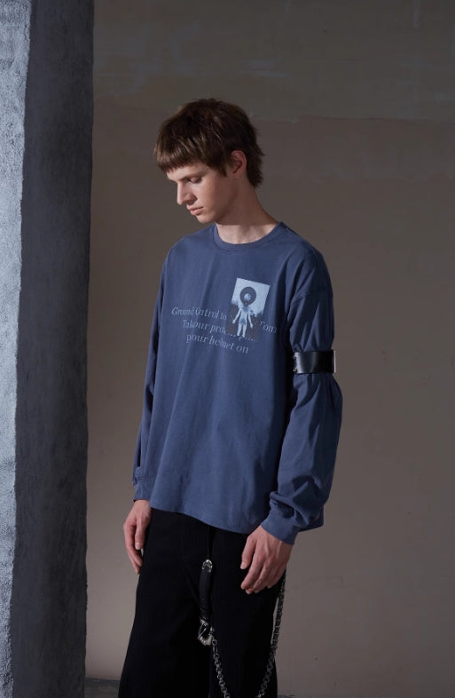 ENTRE-TEMPS PRINTED LONG SLEEVE T-SHIRT