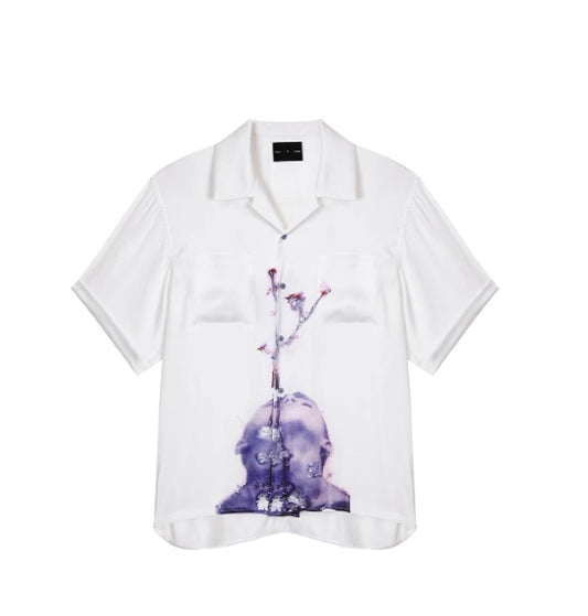 ENTRE-TEMPS PRINTED SATIN SHIRT